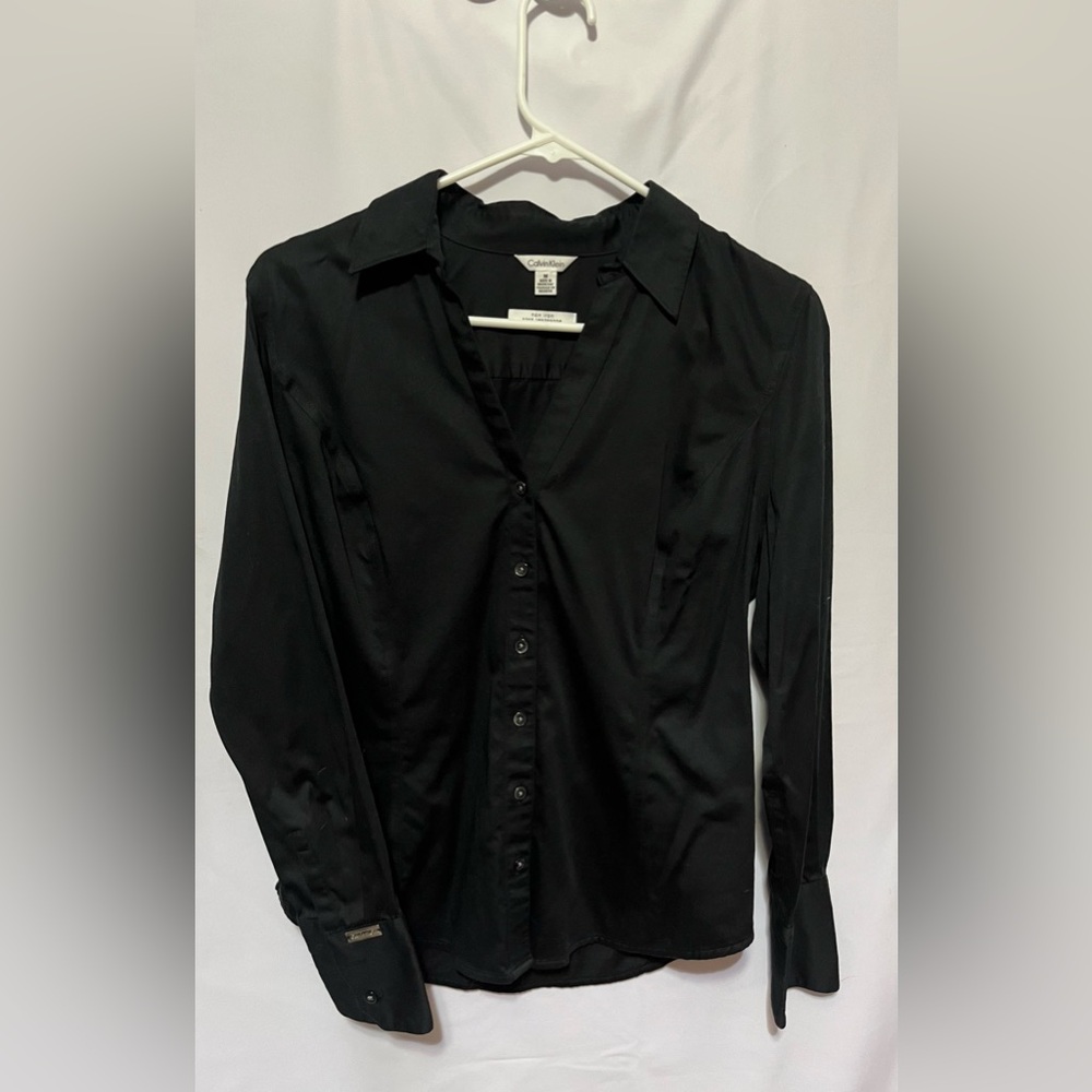 Calvin Klein Jet Black Button-Up